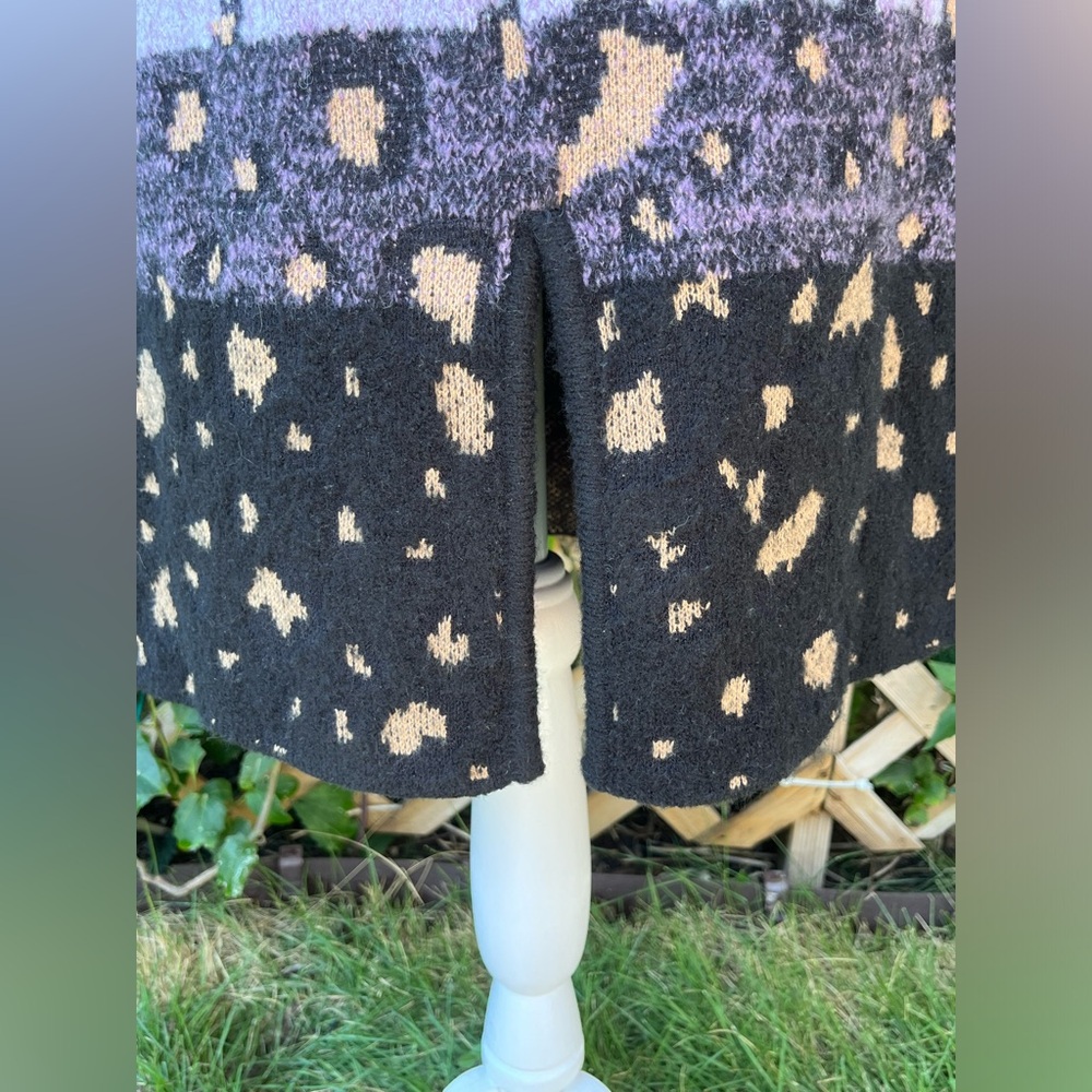 Anthropologie Maeve Leopard Knit Pencil Skirt Size Medium - Picture 8 of 15